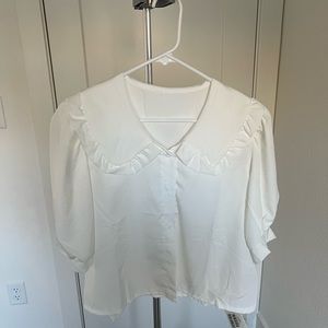 NWT J.ING Peter Pan collar blouse XS